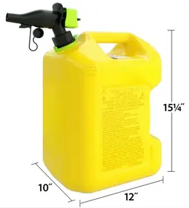 SmartControl Dual Handle Diesel Fuel Container - Yellow Gas Can (5 Gallon) - Bottles, Organiser Plastic Tool
