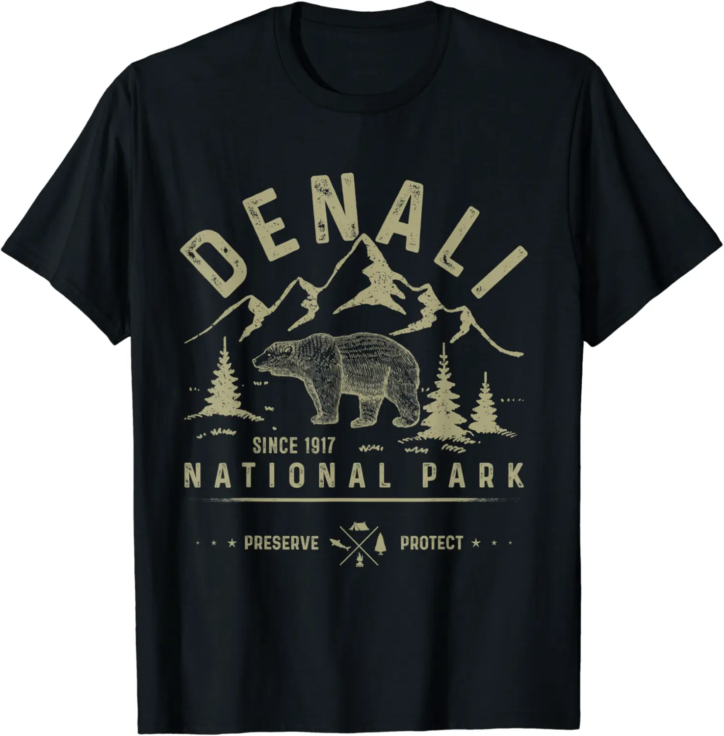 Denali National Park and Preserve Shirt Bear Apparel Denali T-Shirt - Emmacole Shop 55B09NXJLVVM