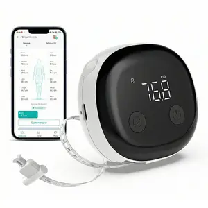 Smart Bluetooth Measuring Tape with App Sync - Large Digital Display, Automatic Retraction, Multi-User Profiles, Rechargeable & Portable, 150cm Tape Length