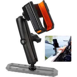 Kayak Phone Holder Mount with T-Bolt Ball, Boat Track Cell Phone Mount, [1s Lock & Release][360 °   Adjustable], Fits 4.7"-7.2" Smartphones