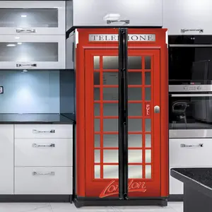 Phone Booth Pattern Decorative Sticker, Holiday Decoration, Self Adhesive Stickers, Vinyl Crystal Film High Definition Art Wall Decal 41cmx200cmx2pcs