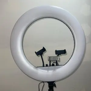 21 inch Ring Lights with Dual Phone Holders for Photography and Video Recording Smartphones Walkie