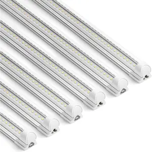 LED Shop Lights, 3FT 30W 4600LM 5000K, Daylight White High Output Linkable for Workshop, V Shaped Clear Cover T8 LED Shop Light for Garage, 3 Foot (Pack of 6)