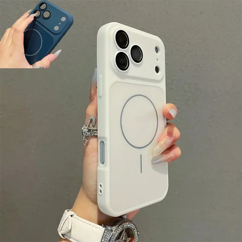 military-grade,protective,Luxury for MagSafe Magnetic Case for iPhone 16 Plus  Quickly Converts 17Air 17 16 15 14 13 Pro Max Shockproof Silicone TPU Soft Case