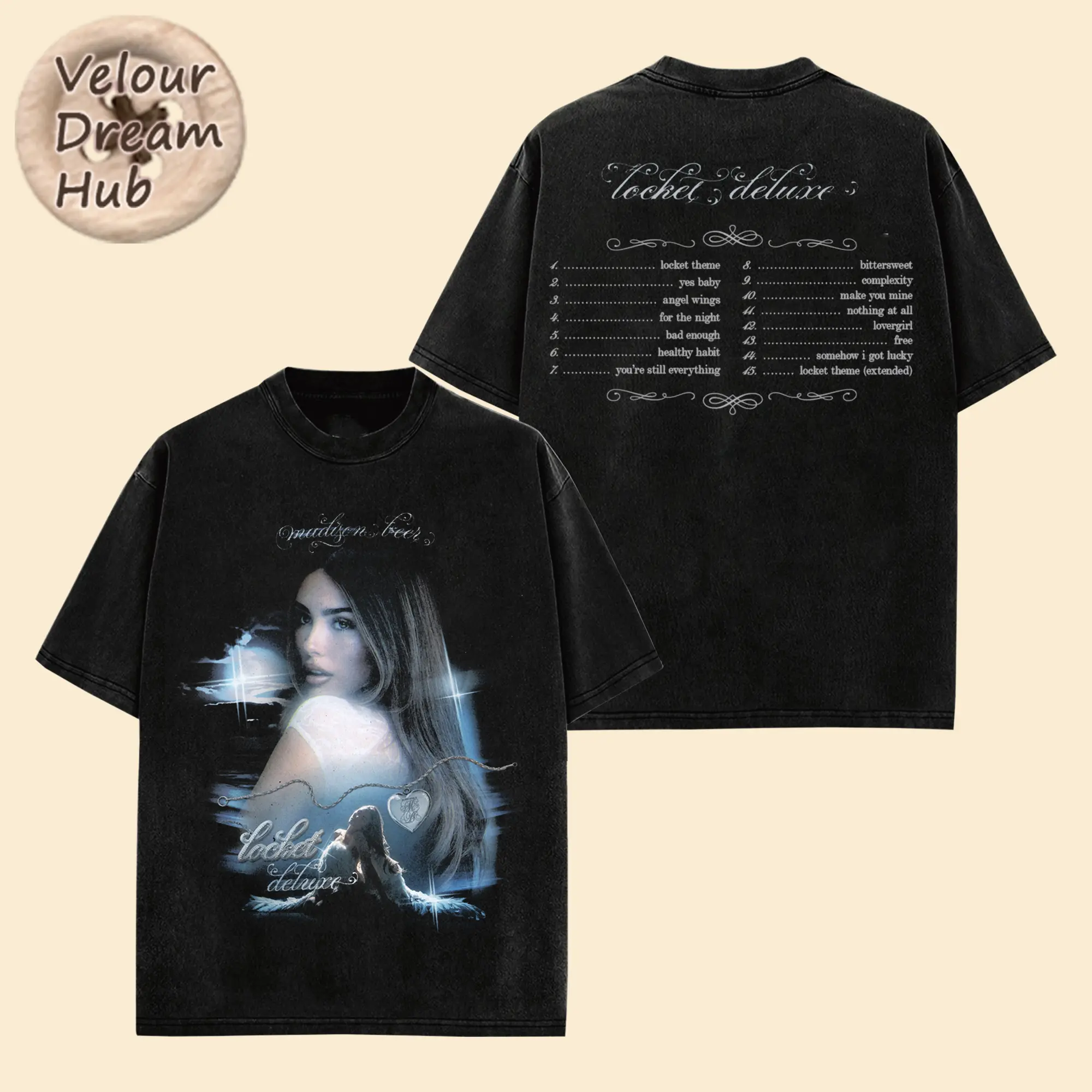 Madison Beer The Locket Album Shirt The Locket Tour 2026 Vintage R&B Graphic Tee Streetwear Music Merch Unisex Cotton T-Shirt Gift for Fans and Music Lovers