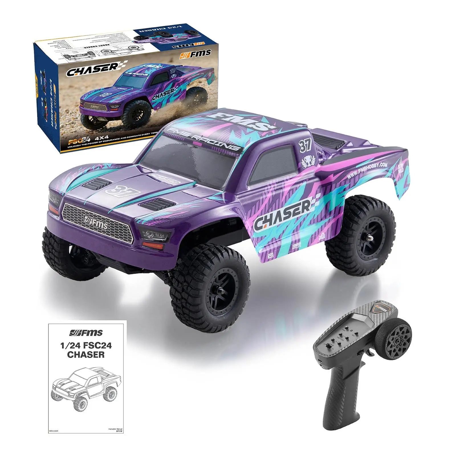 FMS 1:24 FSC24 Chaser Short Course Truck RTR New