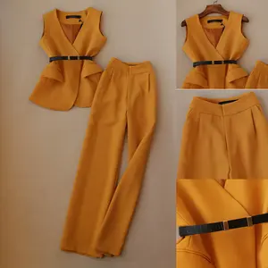 Two-piece thin wide-leg trousers