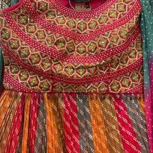 Silk lehnga in South Indian look .3piece set for women .party wear outfit Womenswear Formal Dress Traditional Blouse Embroidered Hot Pink Skirt Fabric