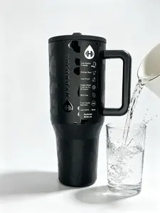 HydroJug 40 oz Black Cheetah Print Tumbler - Vacuum Insulated Stainless Steel Cup with Handle, Straw & Spill-Proof Lid, Perfect for Travel, Gym & Daily Use, Gifts for Women