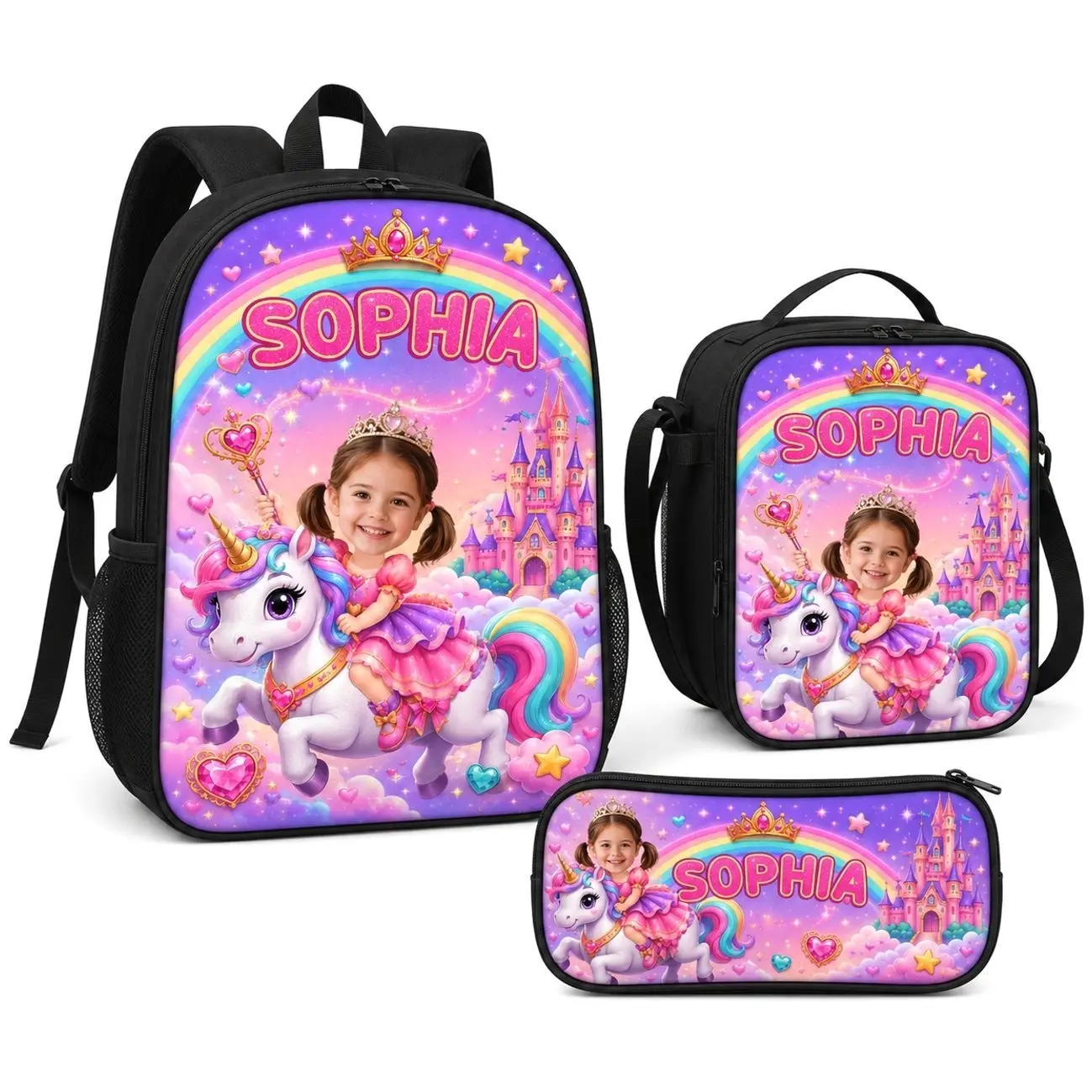 Custom Photo Kids Front Printed Backpack - Personalized Back To School Gifts For Kids - Always Sparkle And Shine