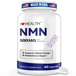 NMN 500mg – 99.9% Pure NMN Supplement, Boost NAD+ Levels, Cellular Energy & Healthy Aging Support, 60 Capsules, Third-Party Tested, NSF cGMP, Made in USA