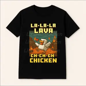 Vintage Lava Chicken Shirt Design, Funny Steve's Lava Chicken Game Character Png, Funny Gamer, Funny Riding Chicken Tee, Gamer Shirt