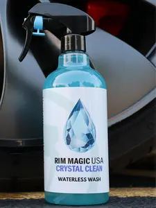 Rim Magic USA Crystal Clean Waterless Car Wash - Eco-Friendly, Convenient, & Effective - 16 oz Bottle