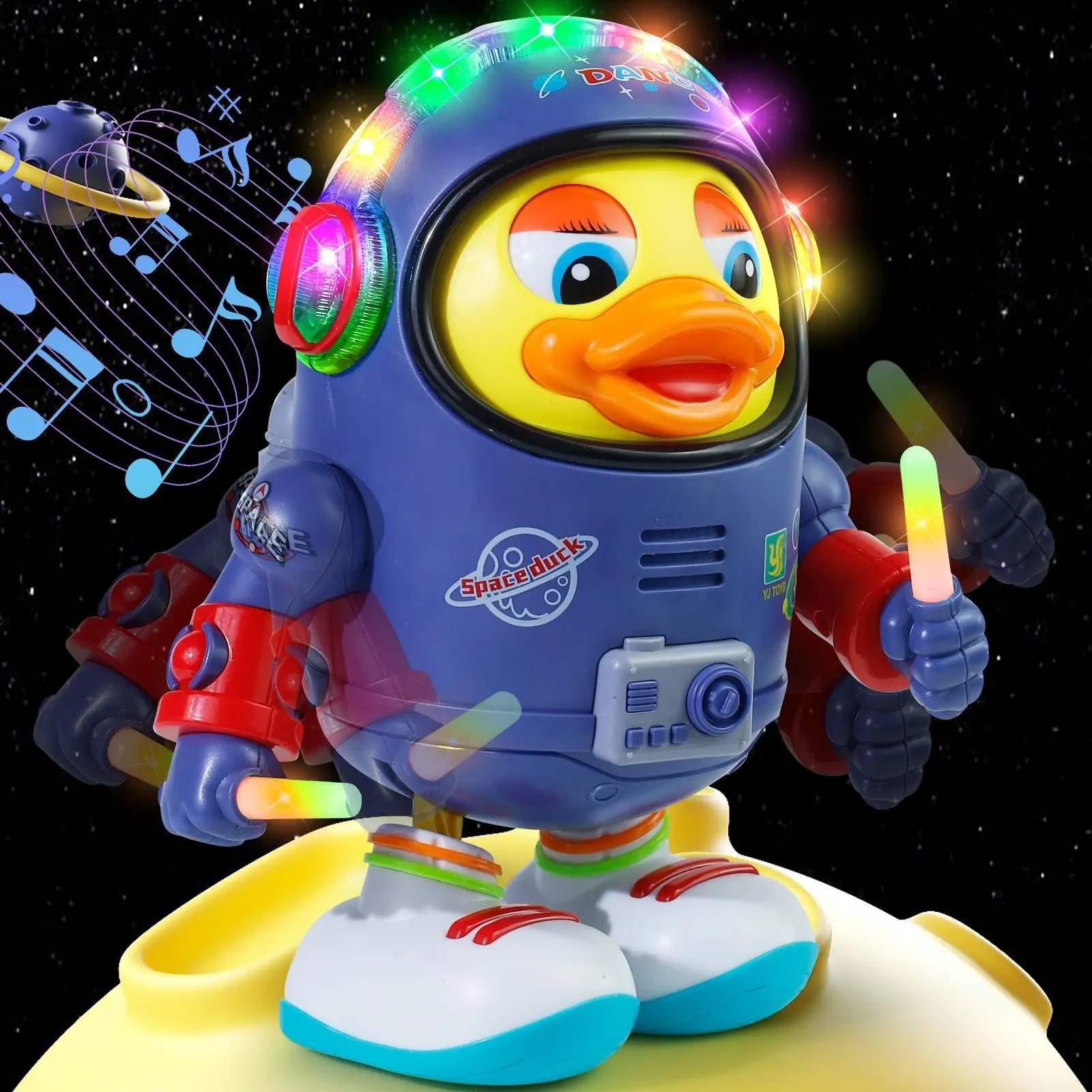 Dancing Space Duck Toy for Kids with Music & Lights – Electric Waddling Fun Gift Toy