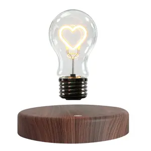 MAGECMOON Magnetic Levitation Heart-Shaped Bulb with LED Filament Romantic Heart Design for Living Rooms Bedrooms Desks Offices Ideal Valentine's Day Gift