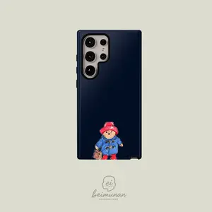 1 pc Paddington Bear pattern， Rugged Shockproof 2in1 Protective Case for Samsung Galaxy S25 Ultra S25 S24Plus S23FE S22 A73 A55 A54 Series Case Couple Phone Case Boyfriend Gift Holiday Gift Minimalist Stylish Case
