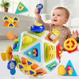 Montessori Busy Cube Sensory Toy for Toddlers, Sensory Activity Board, Travel-Friendly Educational Toy for Ages 1-3, Perfect Christmas & Birthday Gift