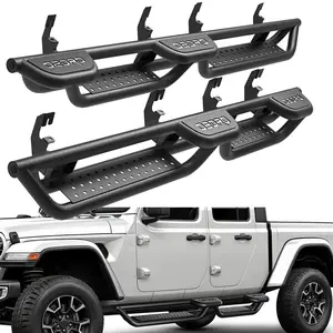 YITAMOTOR Running Boards: Compatible with Chevy Colorado/GMC Canyon Crew Cab 2015-2025, Wheel-to-Wheel Side Steps Two-Stairs Bed Access Nerf Bar Rails Truck Car Vehicle
