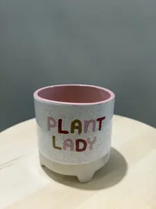 4'' Ceramic Pot 'Plant Lady'