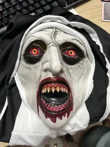 Witch Mask Halloween Costume Accessory, Horror Party Prop, Perfect for Cosplay & Themed Events, High-Quality Witch Face Design