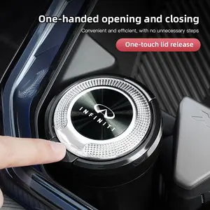 Car Ashtray LED Light Ceramics Inner Liner Ash Tray For Infiniti QX55 QX50 QX60 QX80 Q50 Q70L Q60 Q30 Q70 QX70 QX30