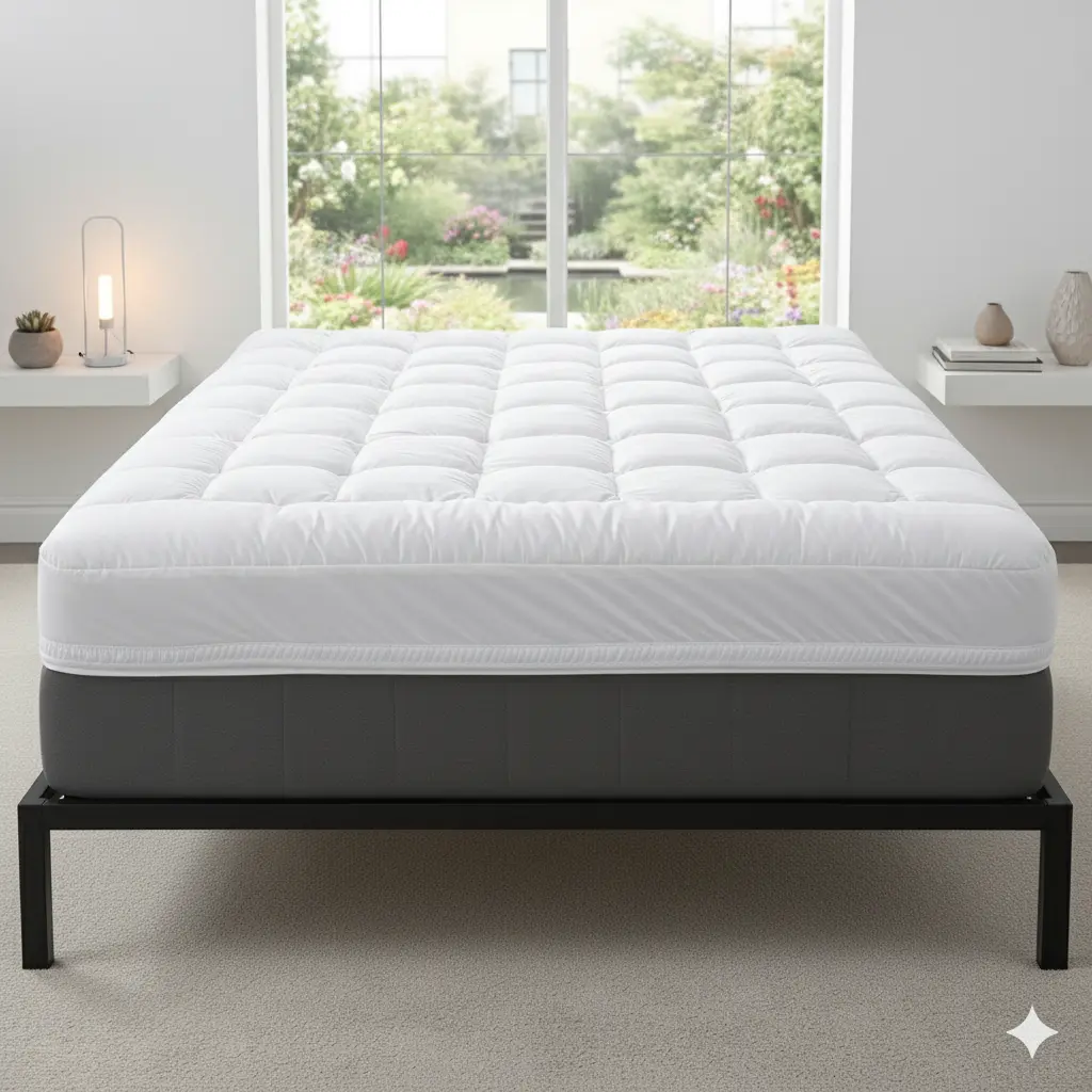 4 Inch Twin Mattress Topper Extra Thick Soft Bed Pad for Back Pain Relief and Pressure Point Support, Breathable Comfortable Sleep Surface for Kids Adults Dorm Room RV Bedroom Upgrade