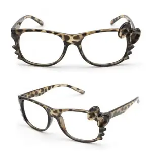 Kawaii Y2K Kitty Leopard Print Women’s Glasses | Trendy Decorative Fashion Frame, Cute Cartoon Accessory for Daily Wear