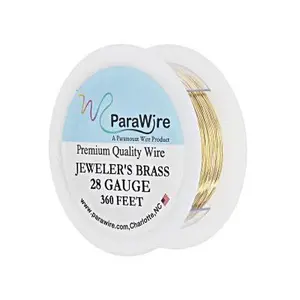JTV Jeweler's Brass 28 Gauge Wire Spool Total of 360 Feet
