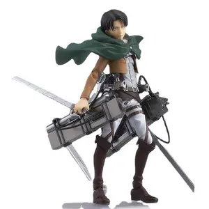 GK Attack on Titan Eren Jaeger Levi Ackerman Mikasa Ackerman 15cm PVC Action Figure Collectible Model Toy