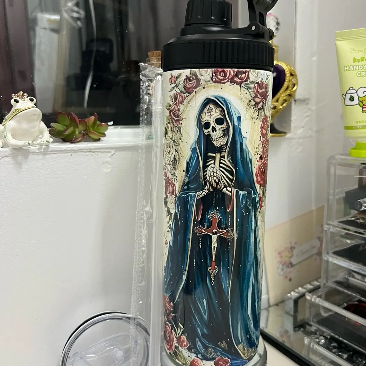 Santa Muerte tumbler 20oz
