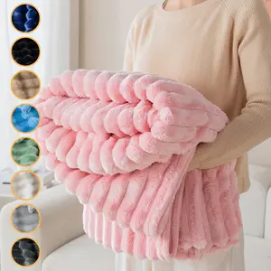 1pc thick and comfortable flannel blanket, warm and cozy baby blanket, bedroom blanket, ideal seasonal gift for sofas, beds, and baby rooms, pure pink king, lightweight autumn and winter blankets, Soft Lightweight Blanket