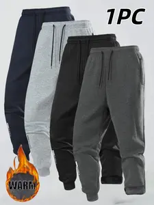 Men's Casual Fleece Sweatpants, Multi-Color Options (, Deep, Light, Navy), All Seasons Wear, Fashion Style, Athleisure Pants
