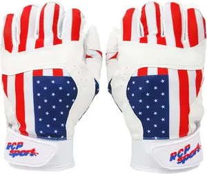 RCP Baseball and Softball Batting Gloves – Rip and Tear Resistant – Reinforced Crotch, Padded Protection, Adjustable Sizes, Guantes de bateo