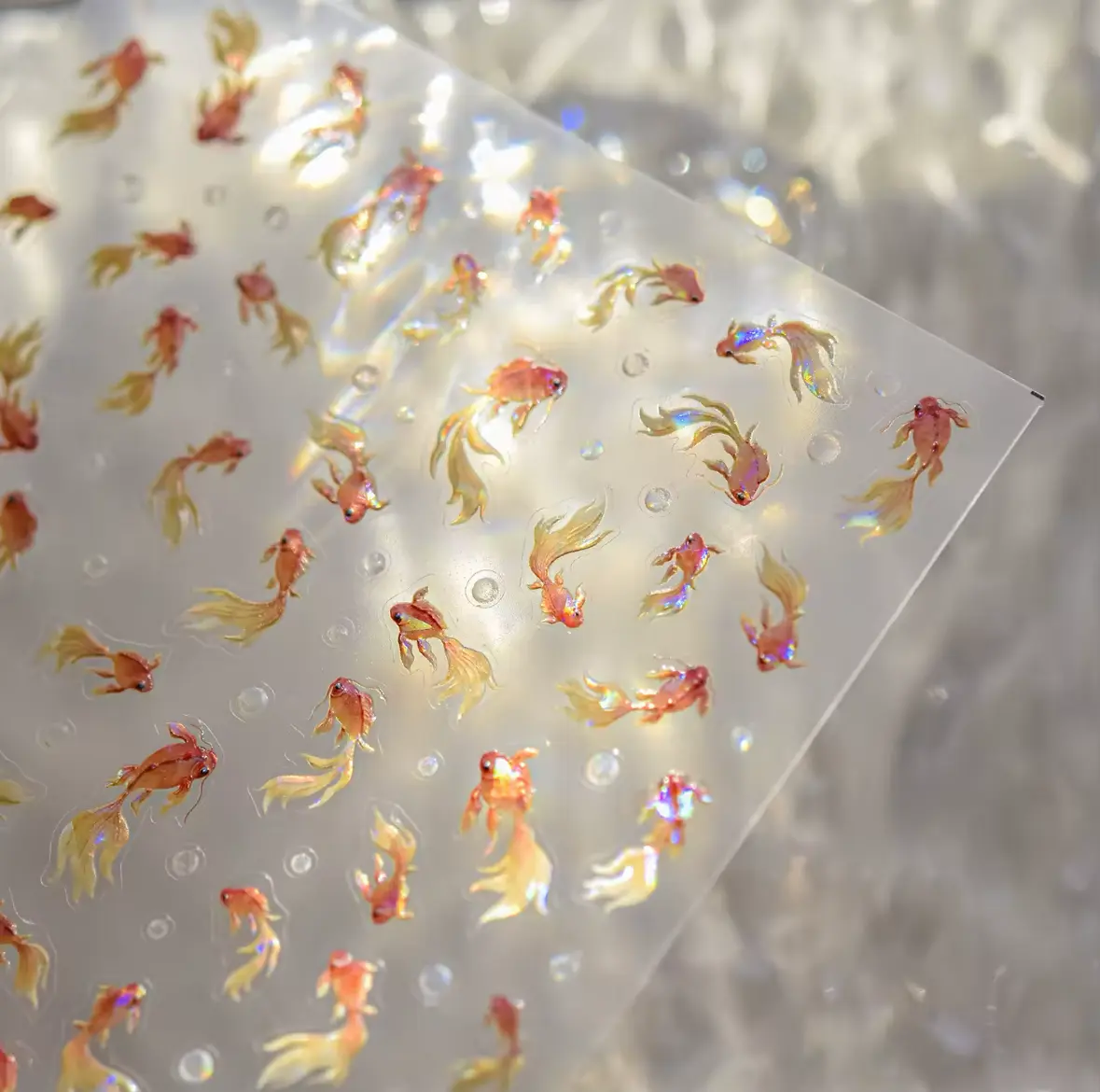 Embossed Goldfish Stickers