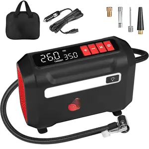 R8 Tire Inflator Portable Air Compressor, DC 12V Air Compressor Portable with Large Dual Digital Screen, 3X Faster Inflation Air Pump for , , Ball,