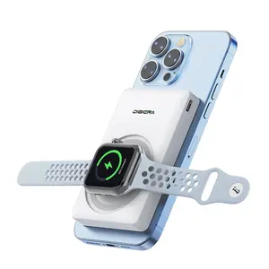 Digiera 5000mAh Magnetic Power Bank, Wireless Portable Charger,   3-in-1 Fast Charging MagSafe Battery Pack for iPhone 17/16/15/14/13/12/Plus/Pro Max, Compact Device Smartphone Earbuds Chargeable Travel Gadgets