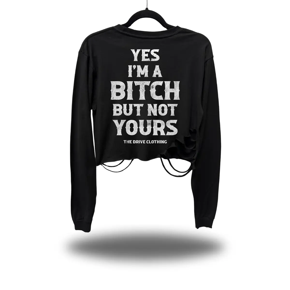 NOT YOURS ROAD RASH CROP LONG SLEEVE TEE
