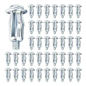 80 PCS Expansion Screw Petal Nut, M4-20, M4-25, M5-25, M6-25 Petal Shape Nut, Jack Nuts with Screws for Installation License, Hollow Wall Iron Skin Line, Billboards (Assortment) (80PCS)