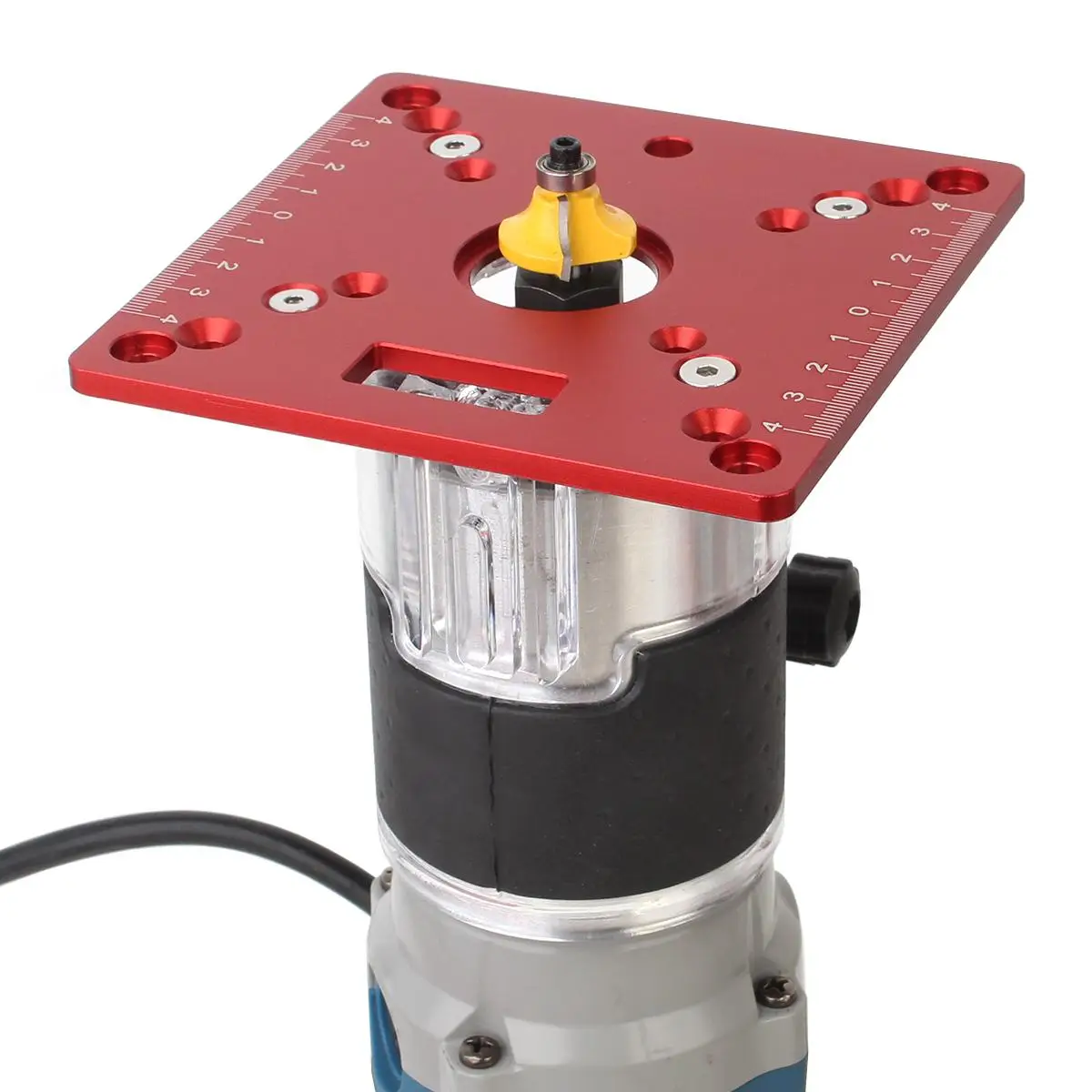 Aluminum Alloy Router Table Insert Plate With Measuring Scale, Multi-Functional Flip-Chip Board DIY Tool, Power Tool Accessory