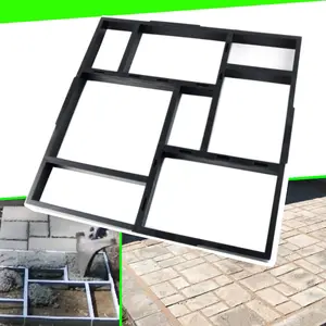 20"x20"x1.8" Plus Size 8-Grid Reusable Concrete Path Maker Molds Stepping Stone Paver for DIY Lawn Patio Yard Garden Walkway Pavement Paving