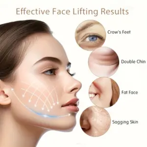 60-Piece Facial Lifting Tape Set, Invisible Thin Face Patch for Chin Neck Eye Jawline Cheeks, Reusable Daily Care Makeup Tool
