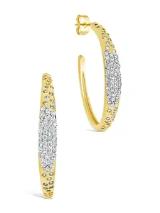 Cherise Pave CZ Hoop Earring