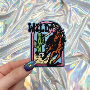 Wild Cowgirl Embroidered Patch Wild Cowgirl Embroidered Patch