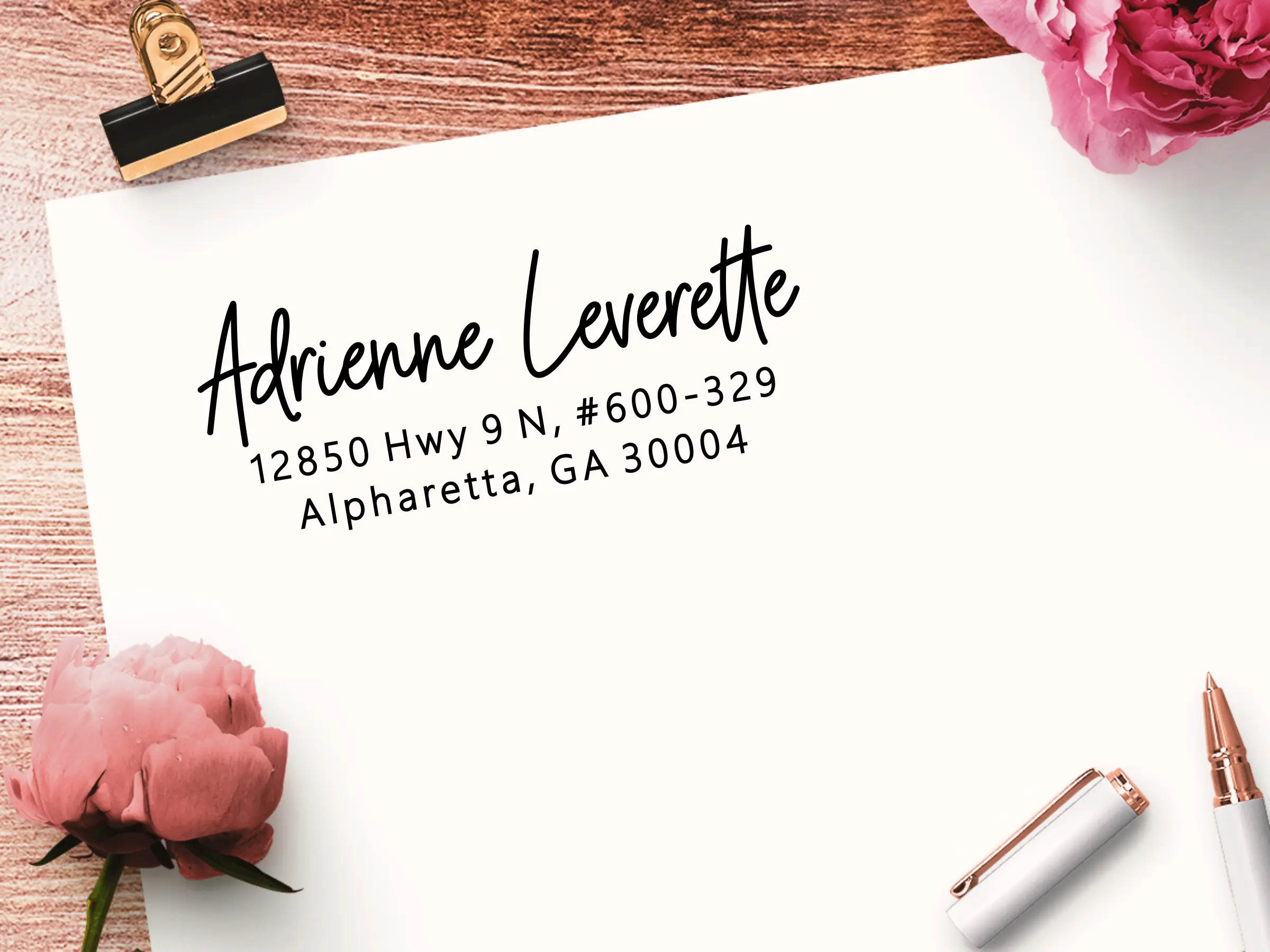 Self Inking Return Address Stamp for Wedding Invitations and Stationery