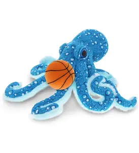 PLUSH BASKETBALL - WILD COLLECTION PLUSH - 16" BLUE OCTOPUS