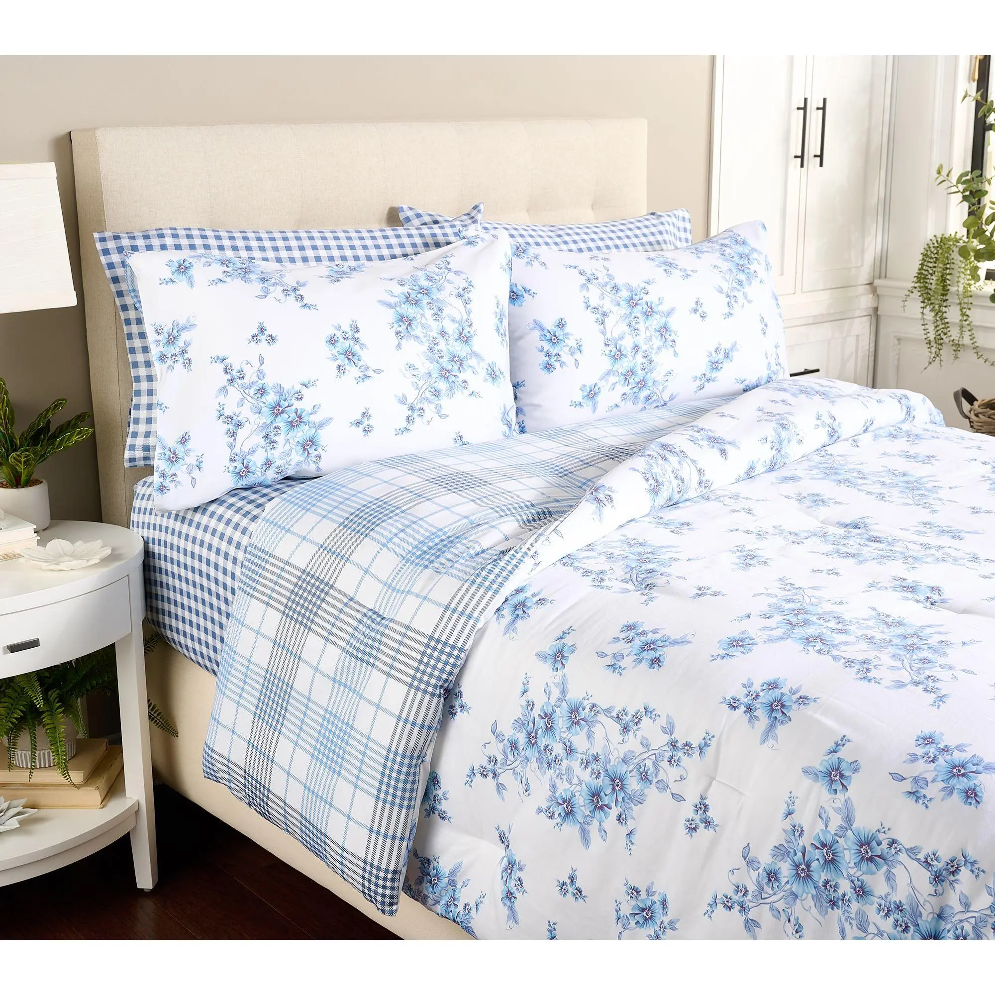 Martha Stewart Morning Glory Comforter Set Full/Queen