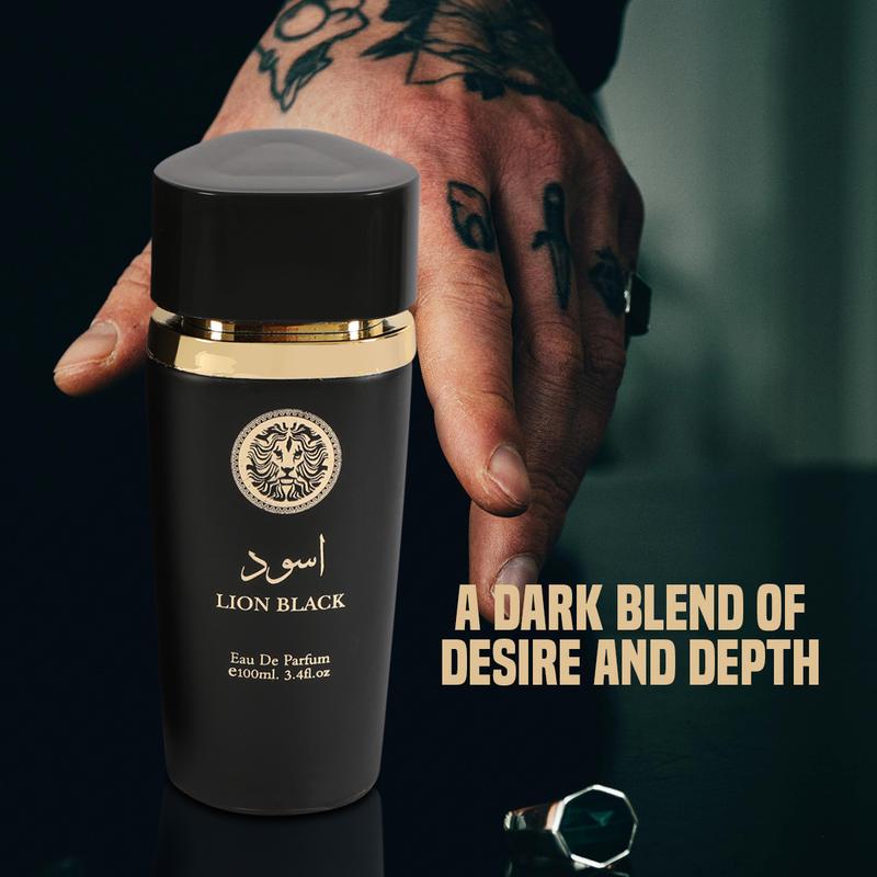 Lion Black Spray Perfume Eau de Parfum for Men - 100ml/3.4fl.oz. - Men's Fragrance
