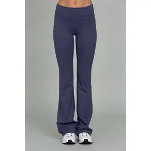 Pale Indigo Essential Foldover Flare Pant Pale Indigo Essential Foldover Flare Pant