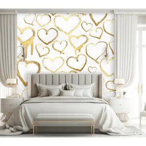 "Golden Heart" Wallpaper Wall Mural by Vivian Ferne