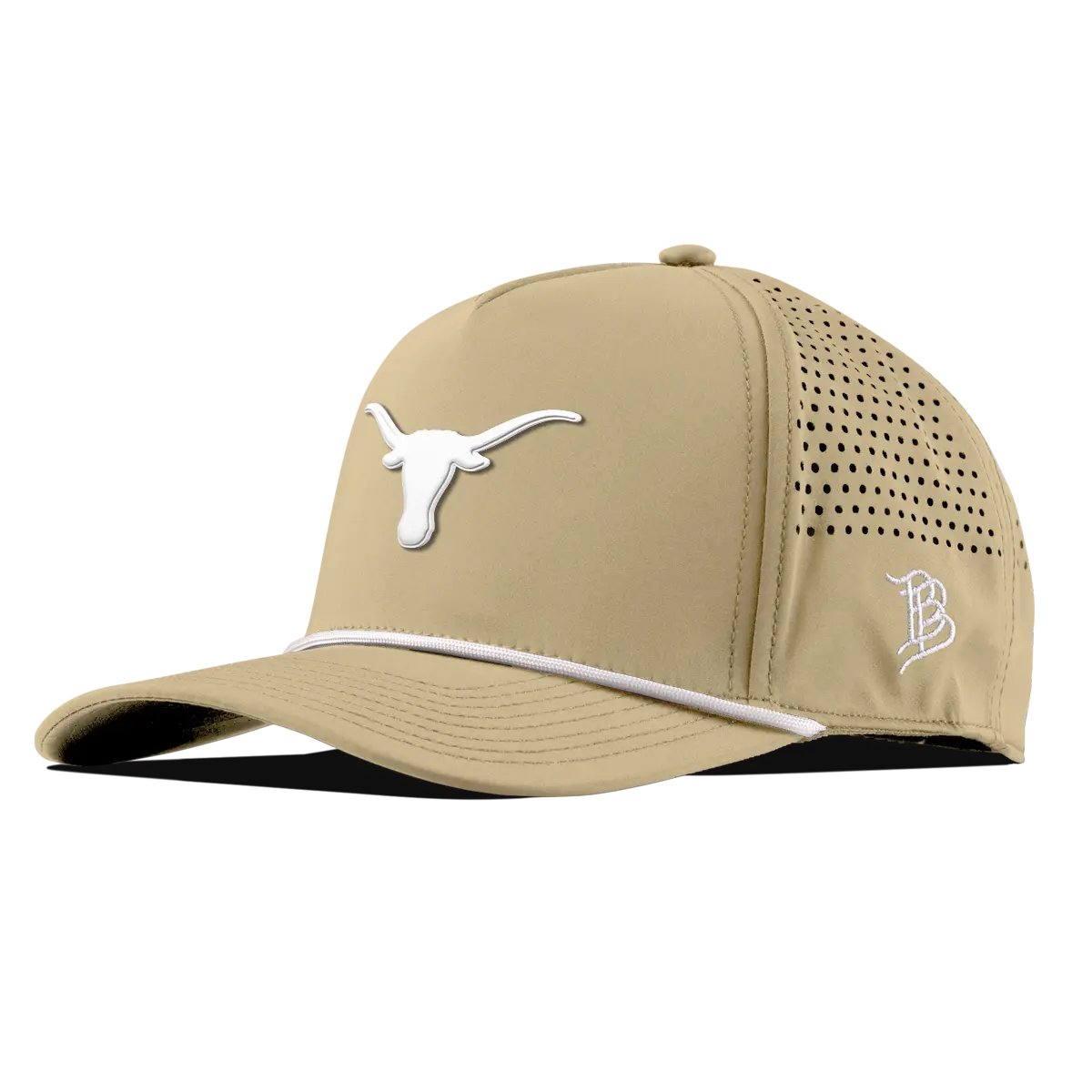 University of Texas Throwback Classic Curved-Fit 5-Panel Rope, Light Fabric with Longhorn Logo